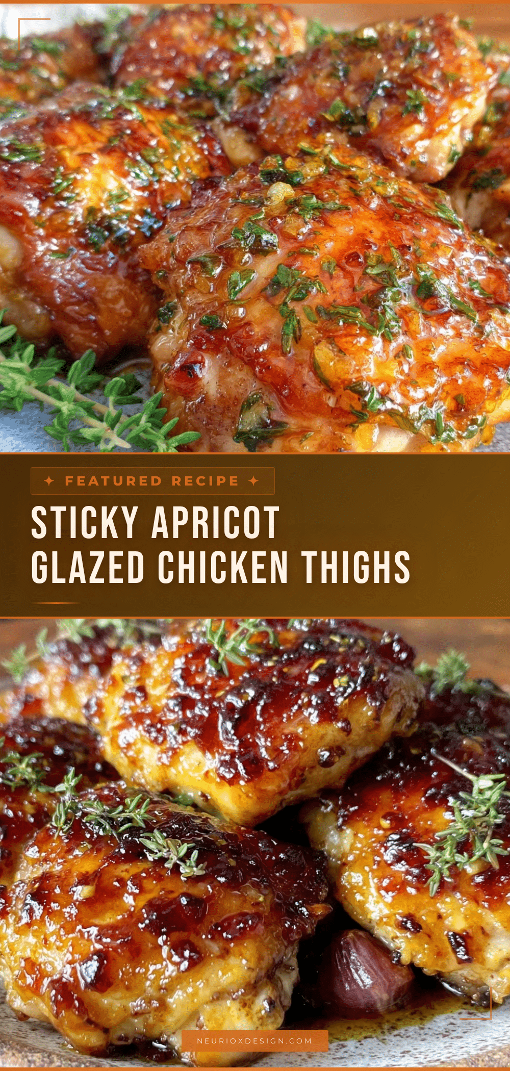 apricot glazed roasted chicken thighs recipe
