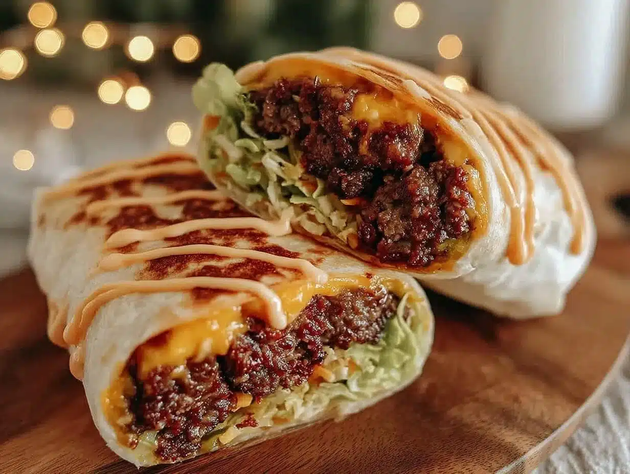 Big Mac smash burger wraps preparation steps