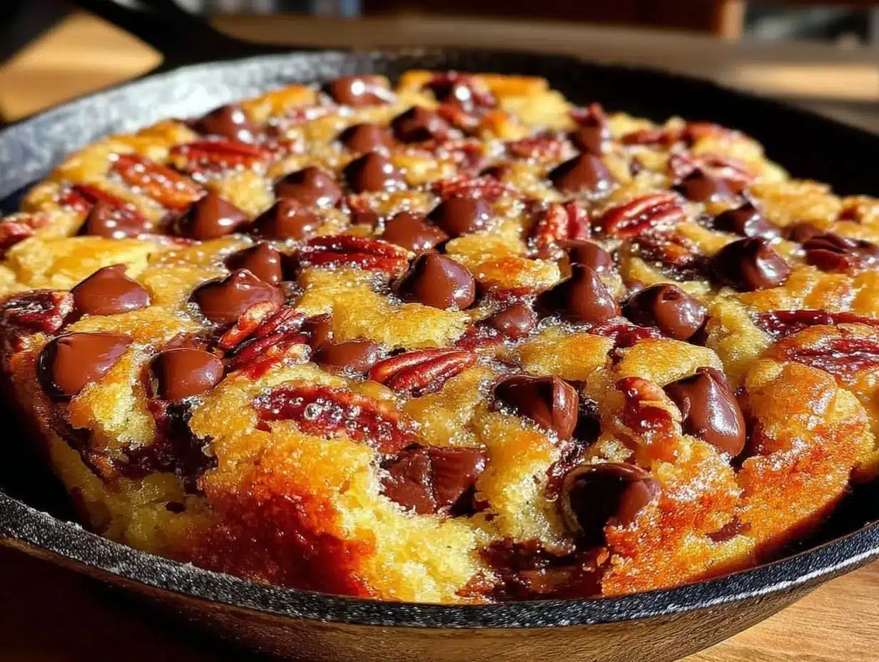 brown butter pecan chocolate chip skillet cookie preparation steps