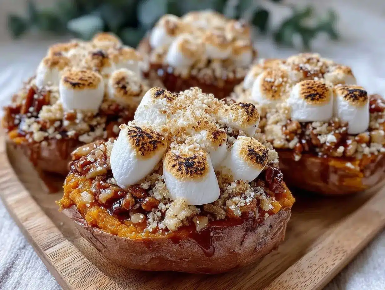 brown sugar pecan stuffed sweet potato preparation steps