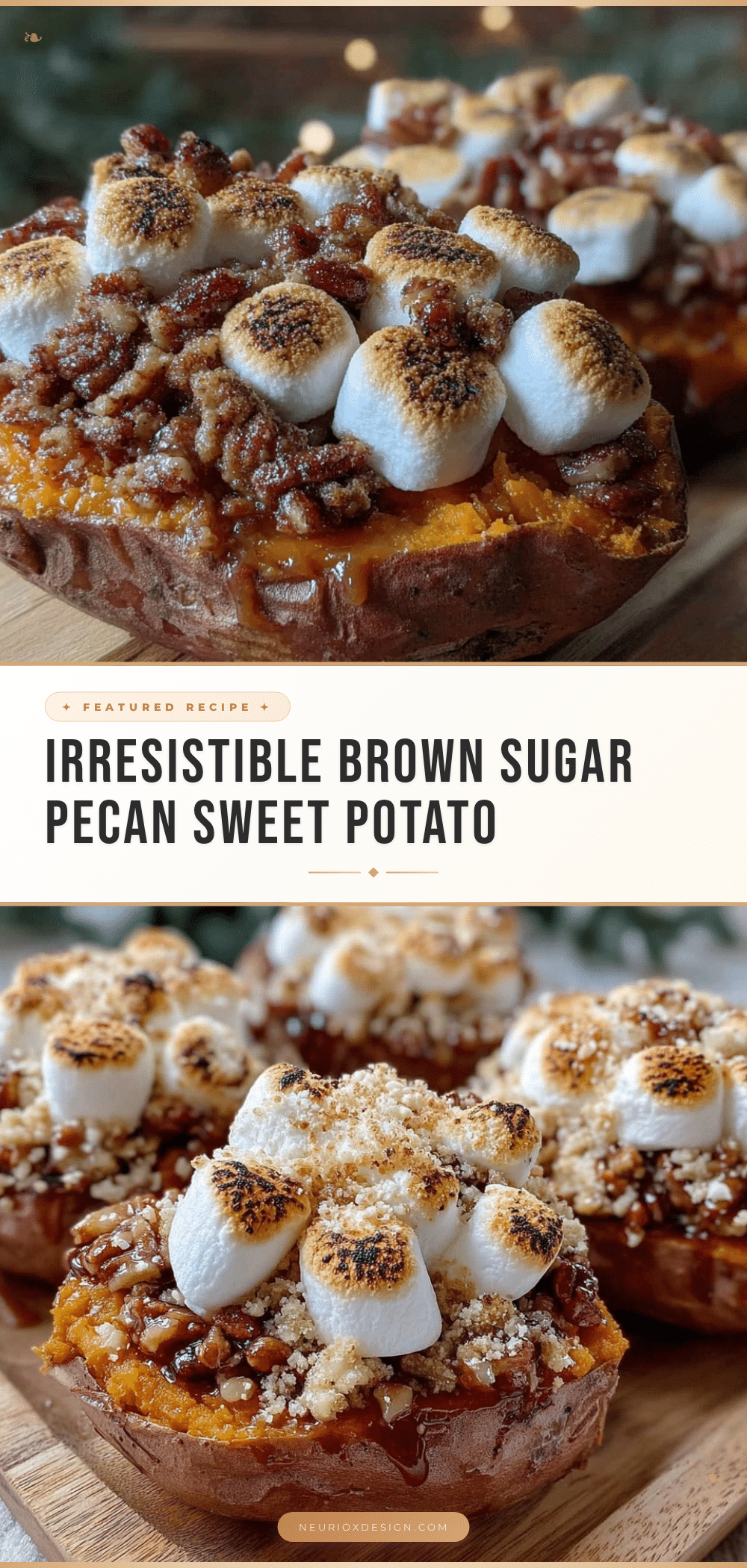 brown sugar pecan stuffed sweet potato recipe