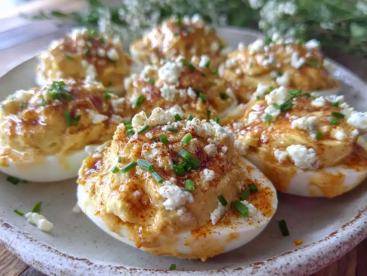 Buffalo Ranch Deviled Eggs preparation steps