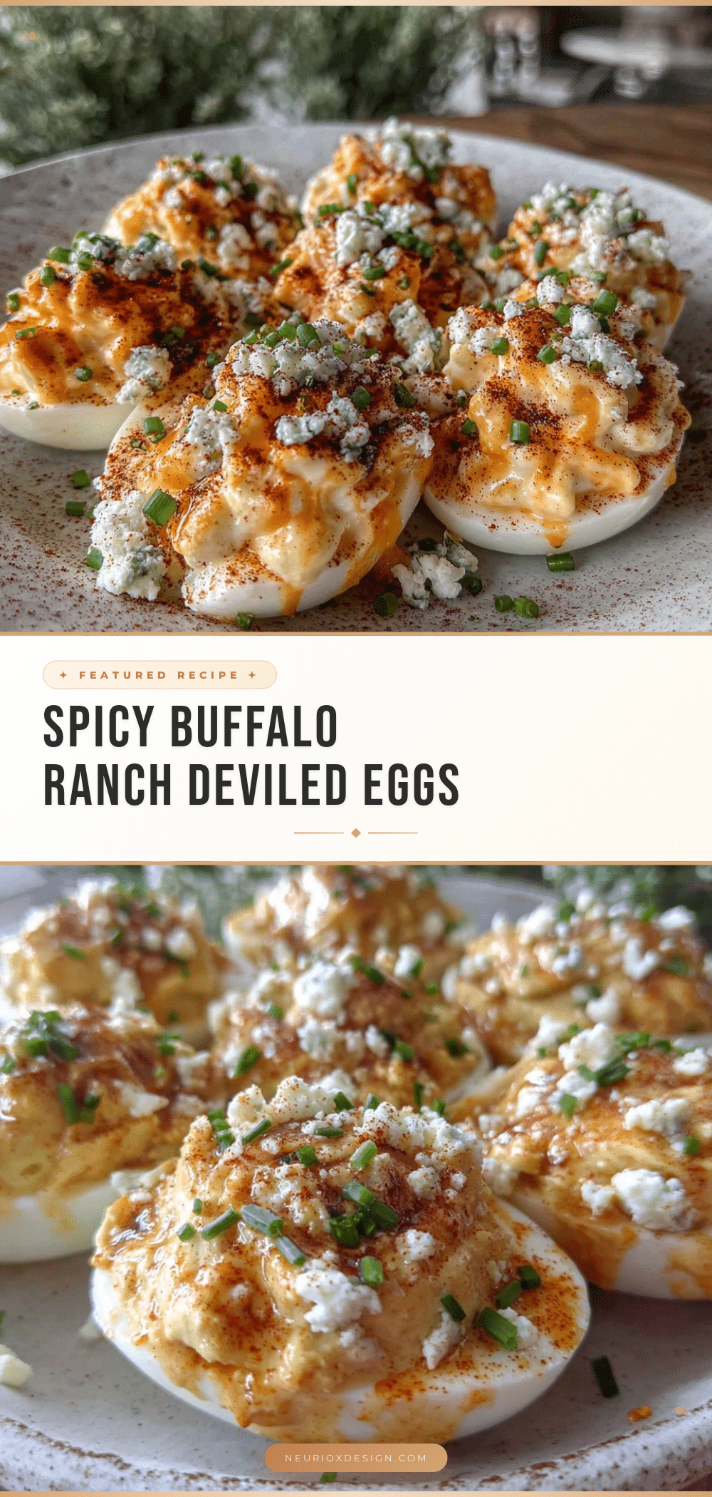 Buffalo Ranch Deviled Eggs recipe