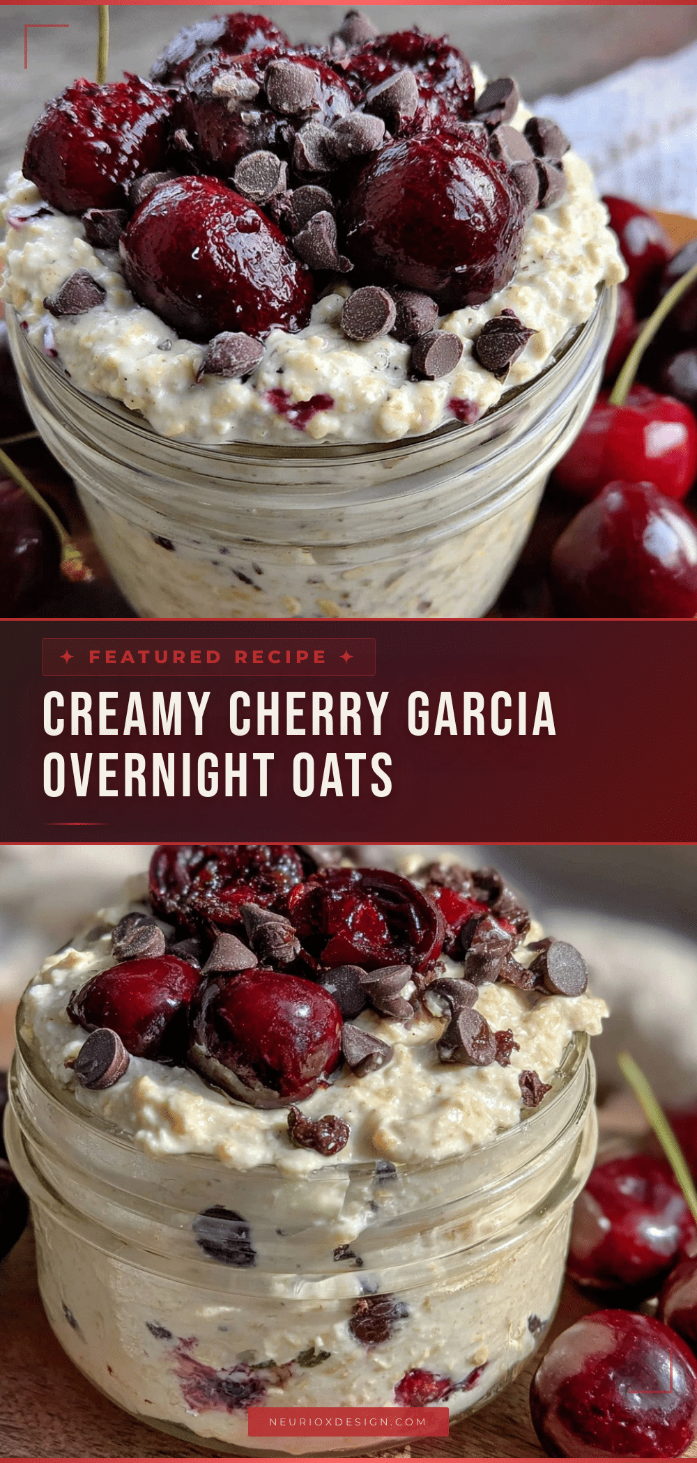 cherry garcia overnight oats recipe
