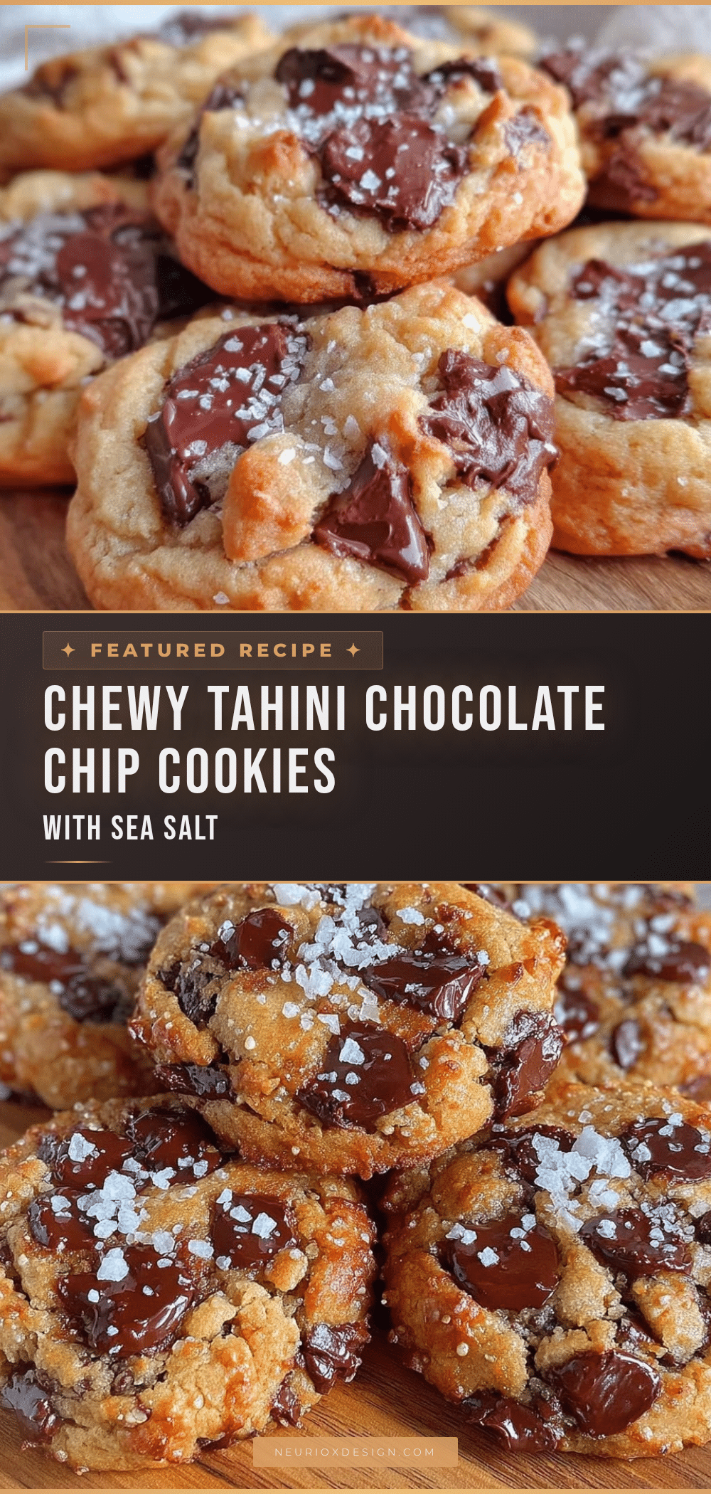 chewy tahini chocolate chip cookies recipe