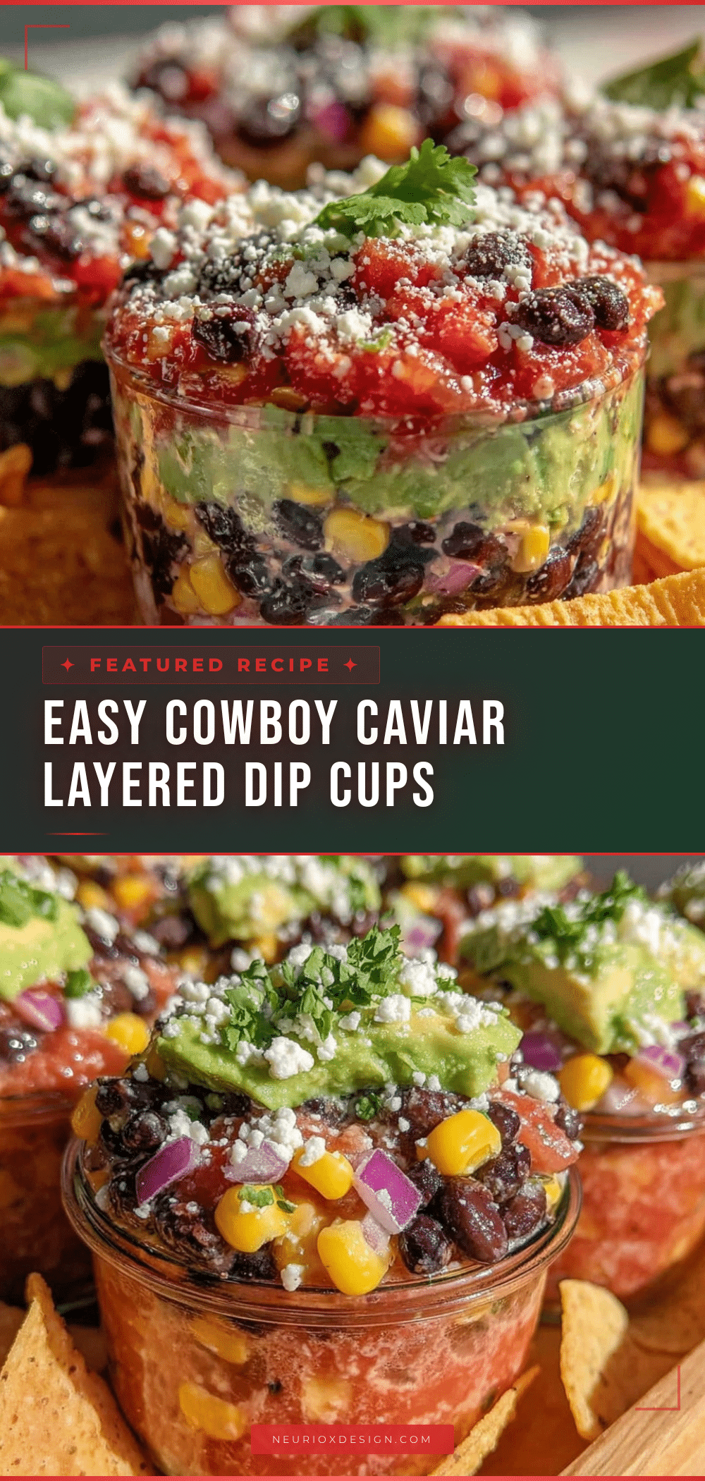 cowboy caviar layered dip cups recipe