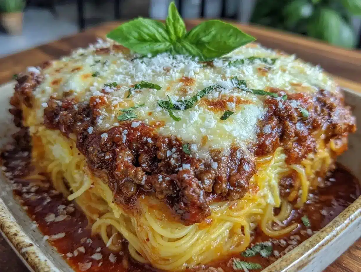 creamy baked spaghetti casserole preparation steps