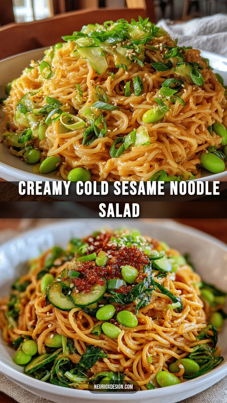 creamy cold sesame noodle salad recipe
