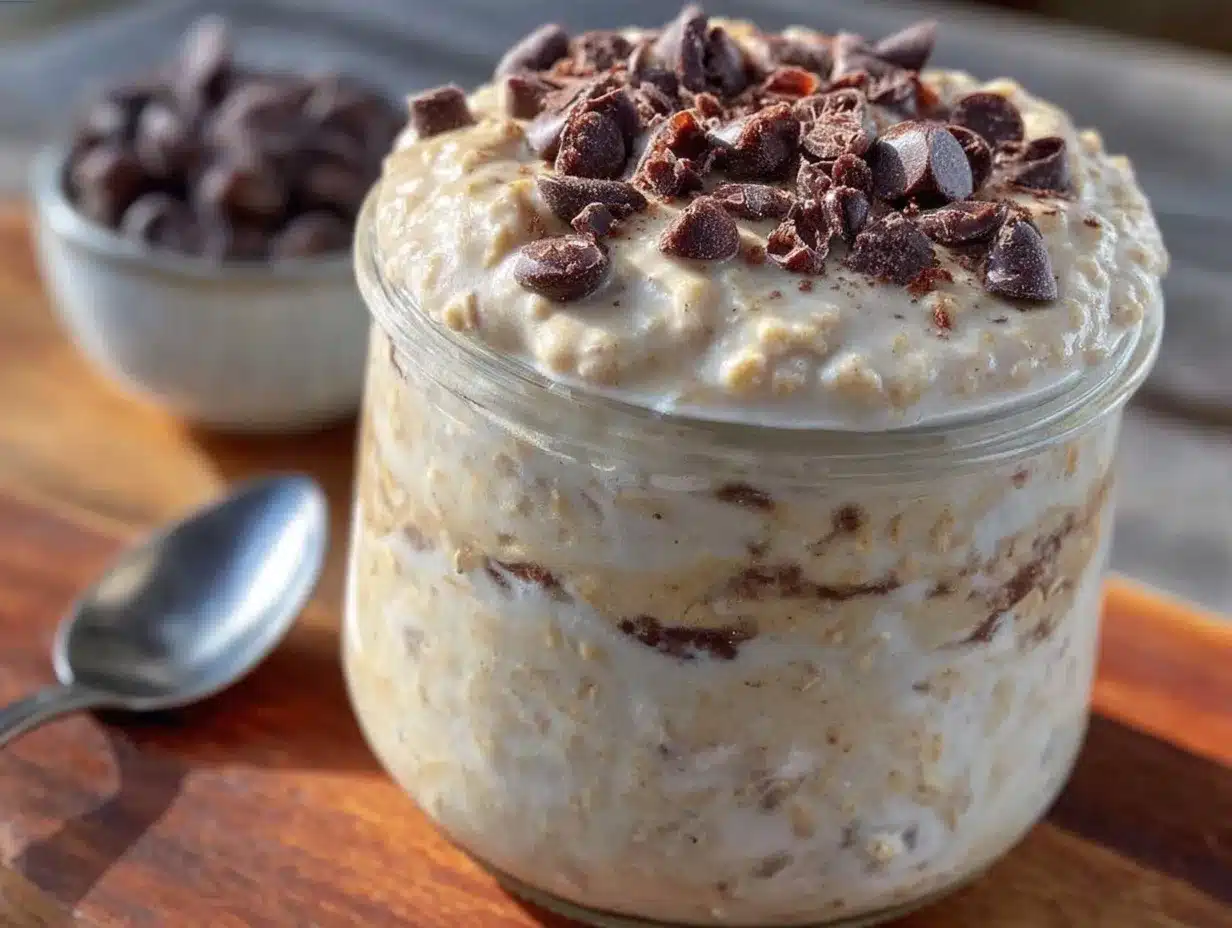 creamy cookie dough overnight oats preparation steps