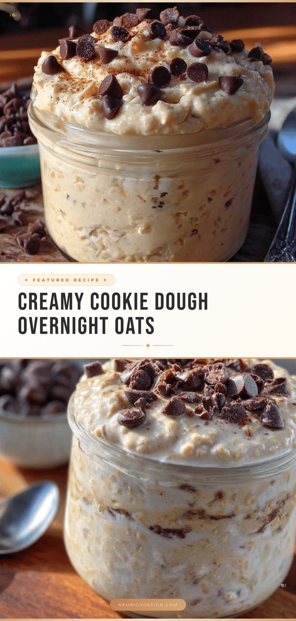 creamy cookie dough overnight oats recipe