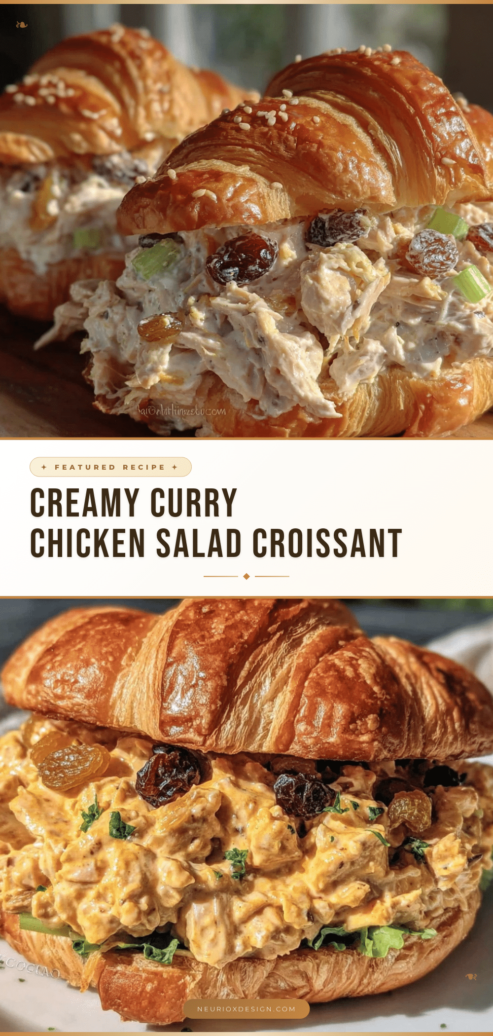 creamy curry chicken salad croissant sandwich recipe