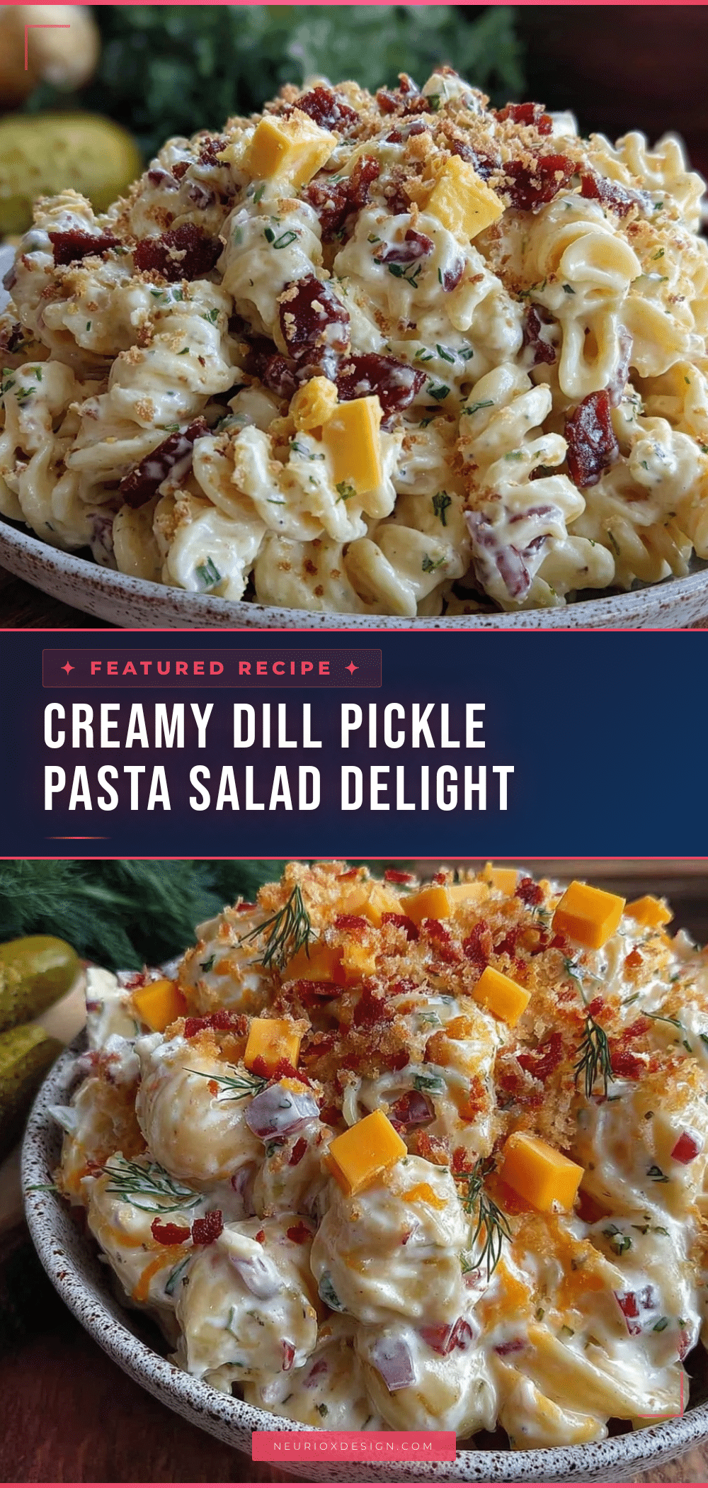 creamy dill pickle pasta salad recipe