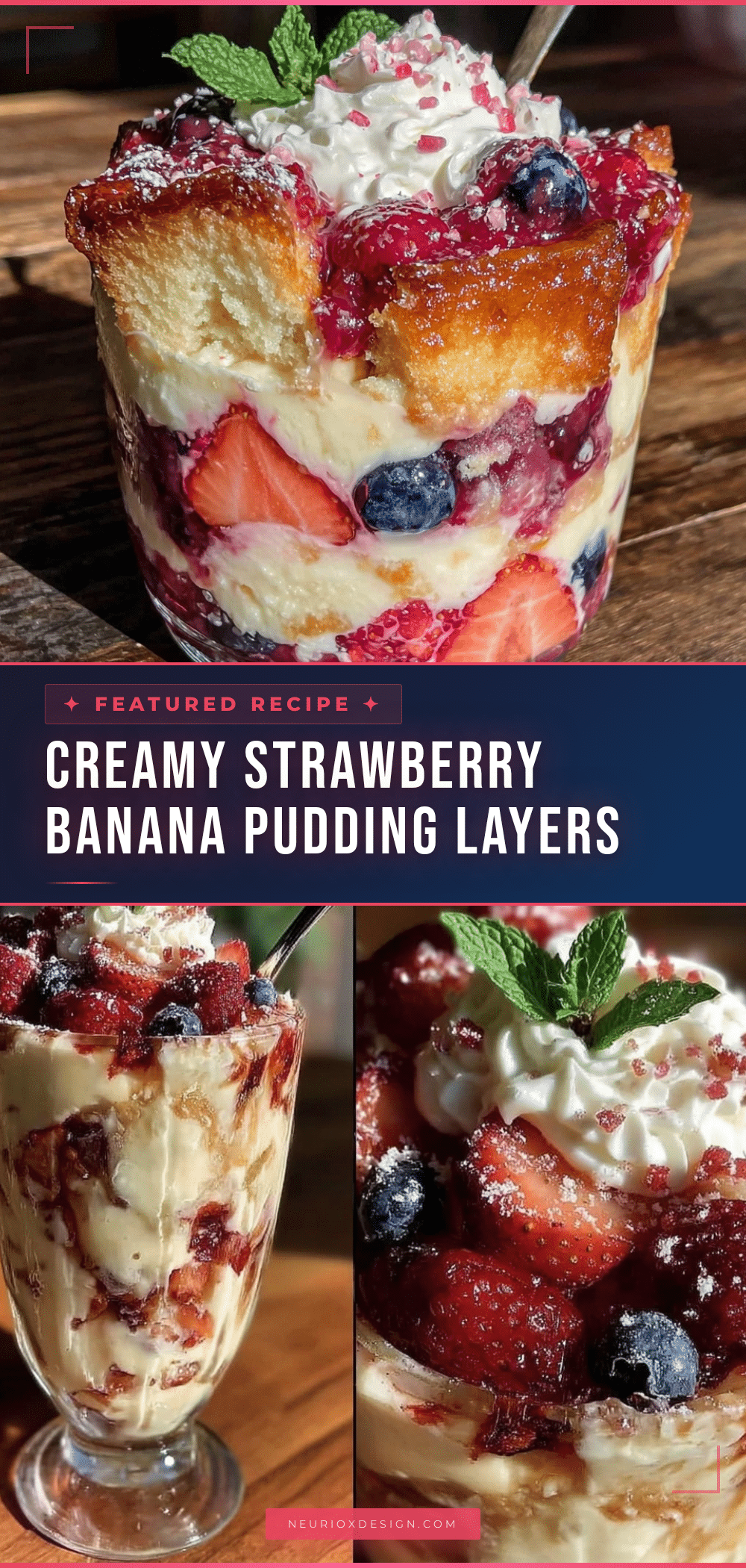 creamy strawberry banana pudding recipe