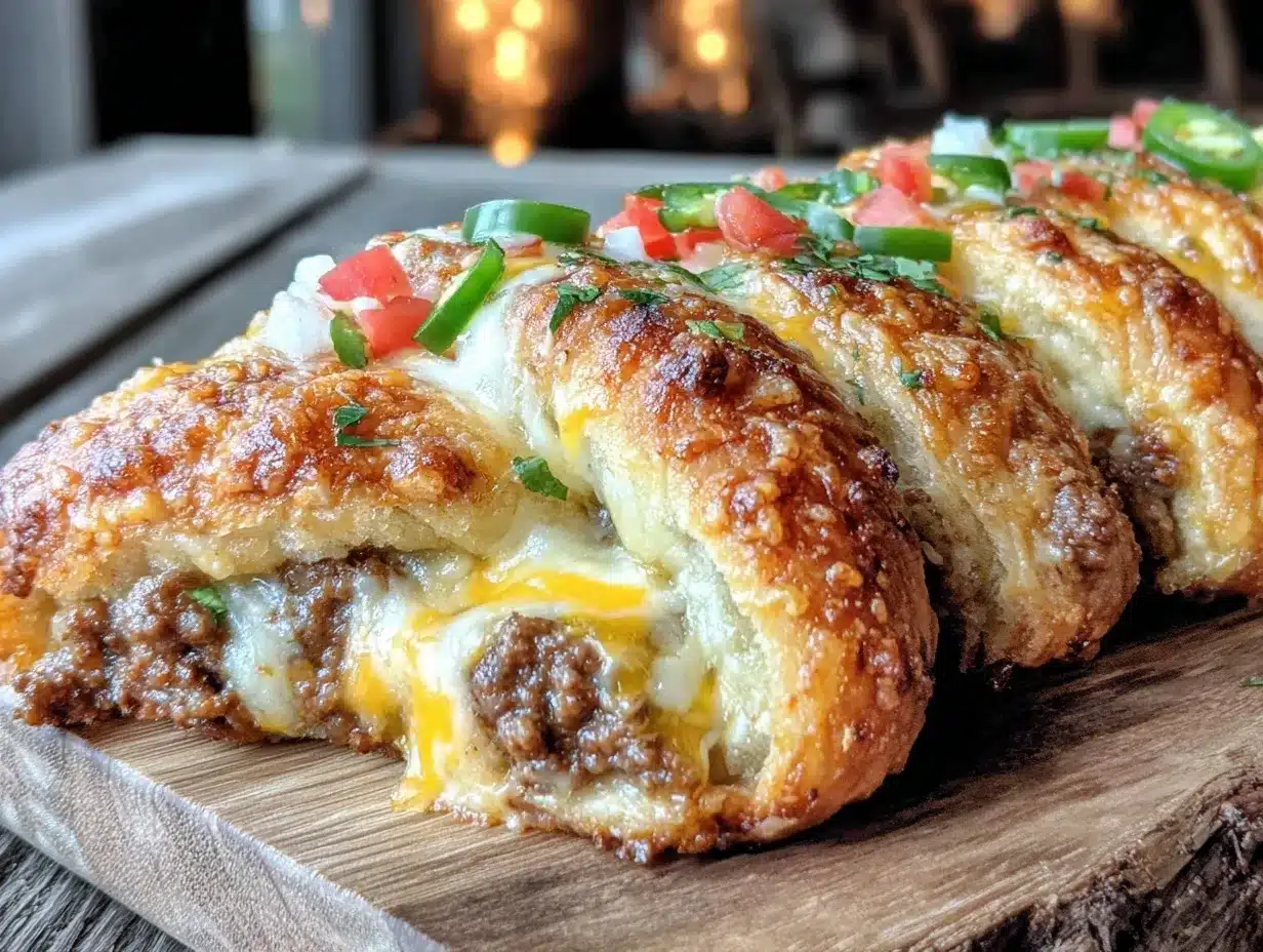 crescent roll taco ring preparation steps