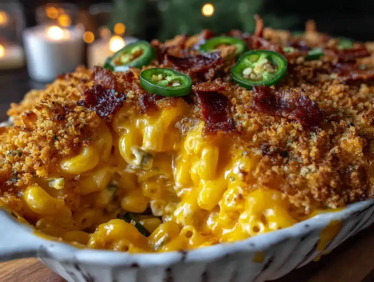 crispy bacon jalapeño mac and cheese preparation steps
