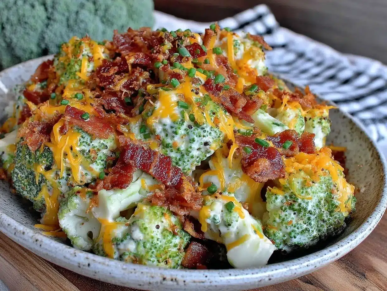 crispy broccoli cauliflower salad preparation steps