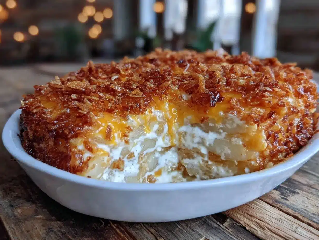 crispy creamy funeral potatoes casserole preparation steps