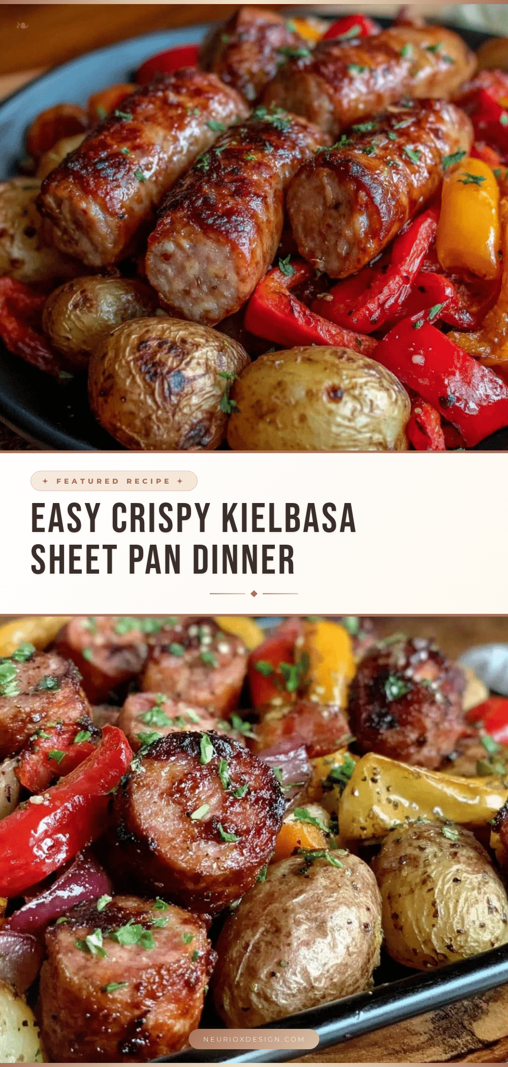crispy kielbasa sheet pan dinner recipe