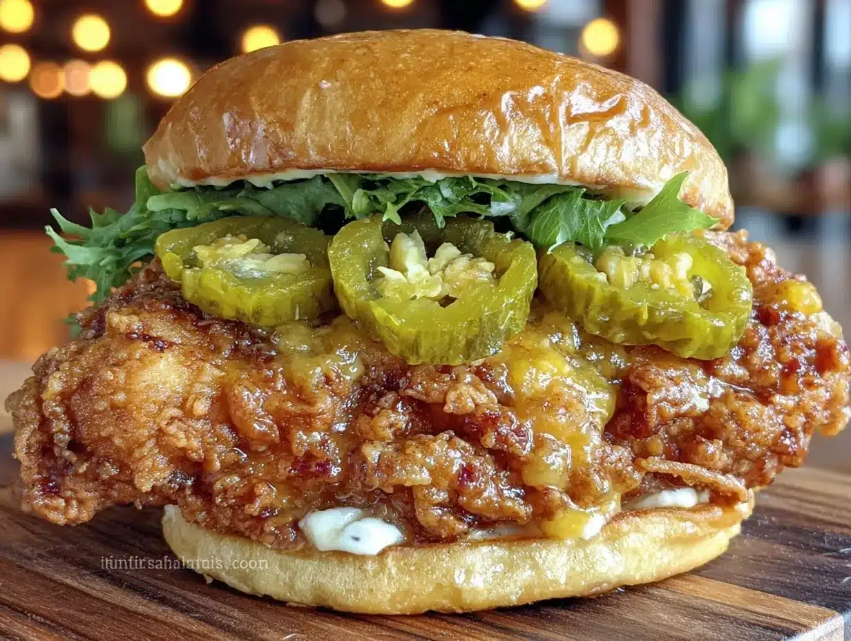 crispy pickle brined fried chicken sandwich preparation steps