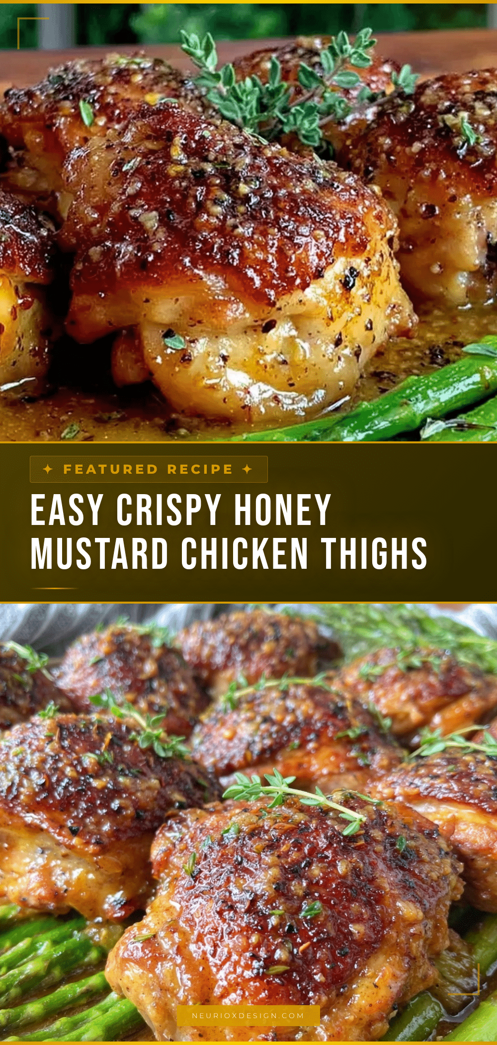 crispy sheet pan honey mustard chicken thighs recipe