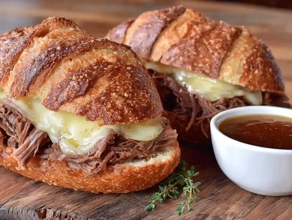 crockpot French dip sandwiches preparation steps
