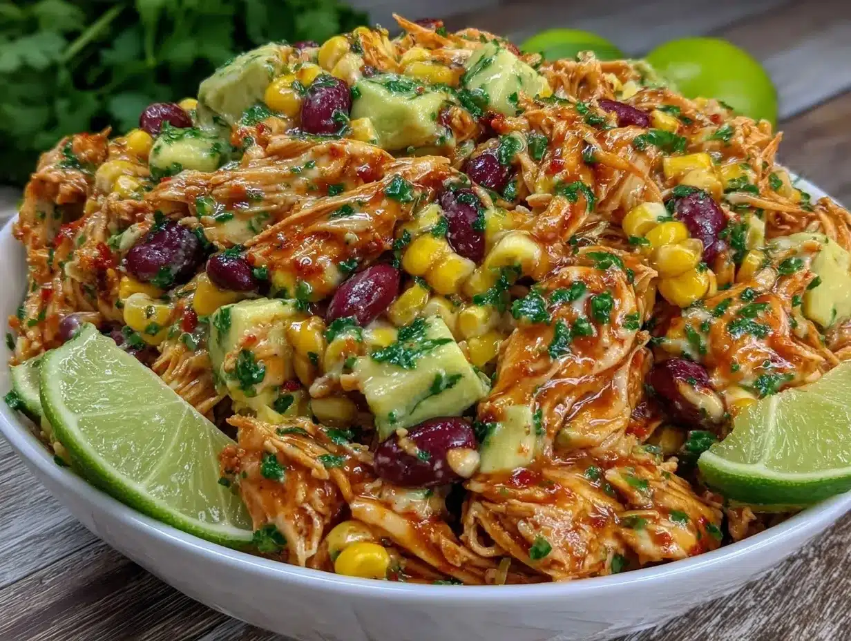 Fresh Avocado Lime Chicken Salad preparation steps