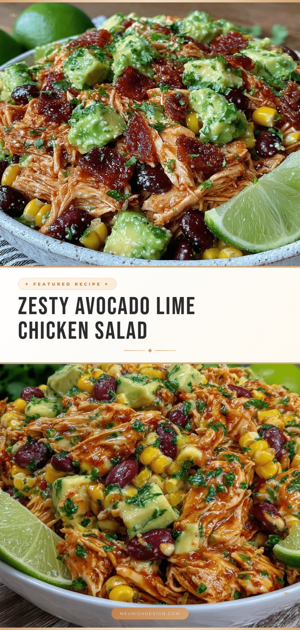 Fresh Avocado Lime Chicken Salad recipe