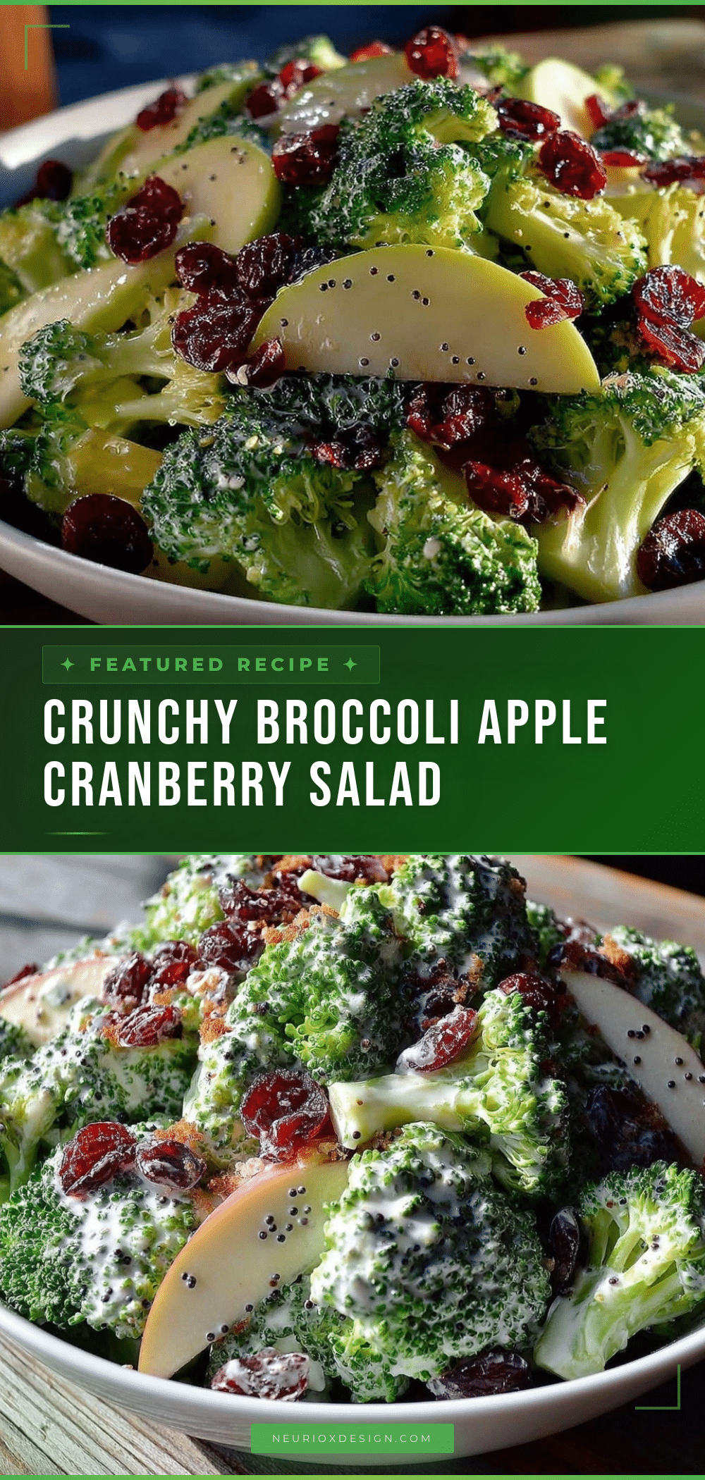 fresh broccoli apple cranberry salad recipe