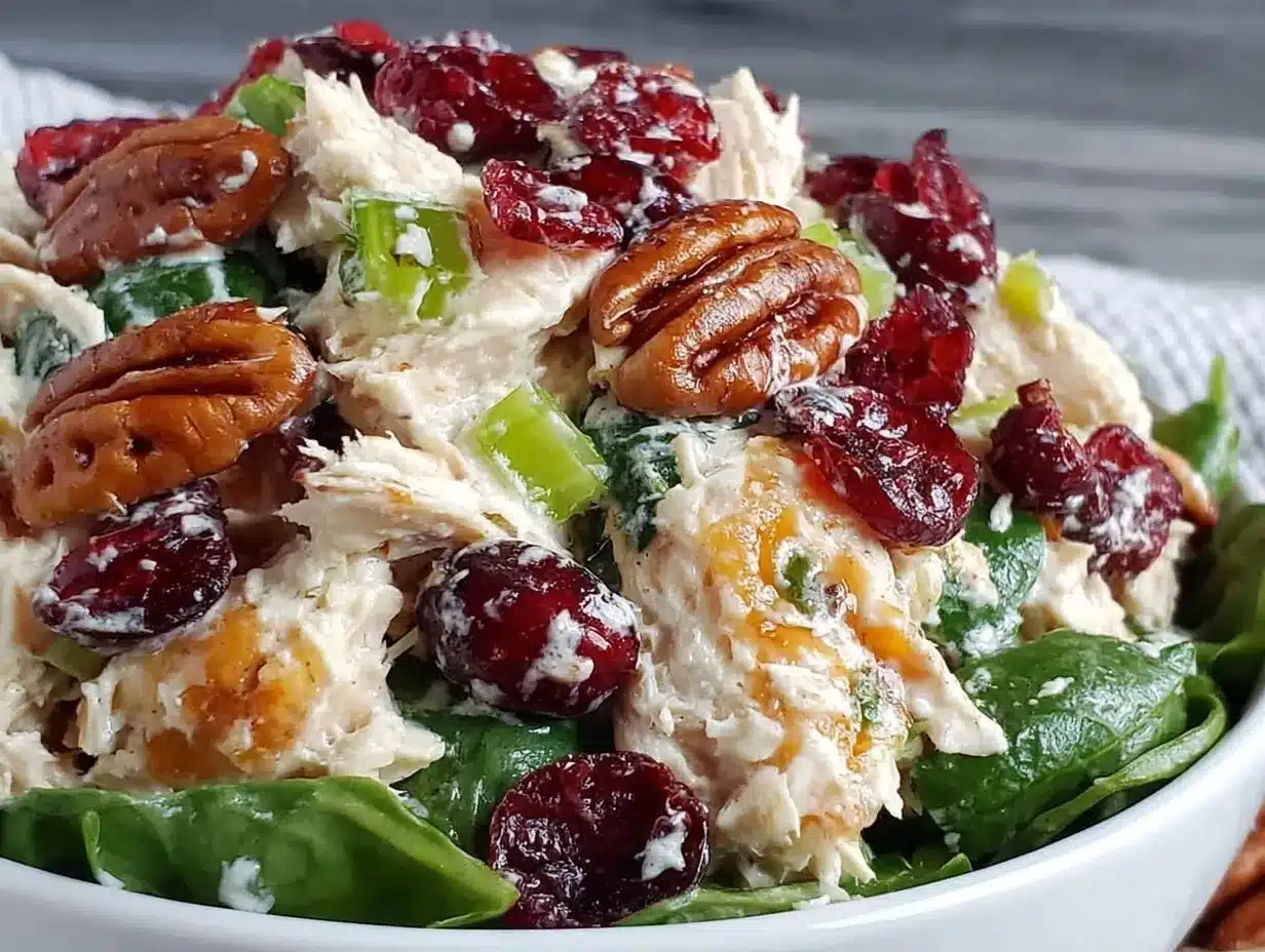 fresh cranberry pecan chicken salad preparation steps