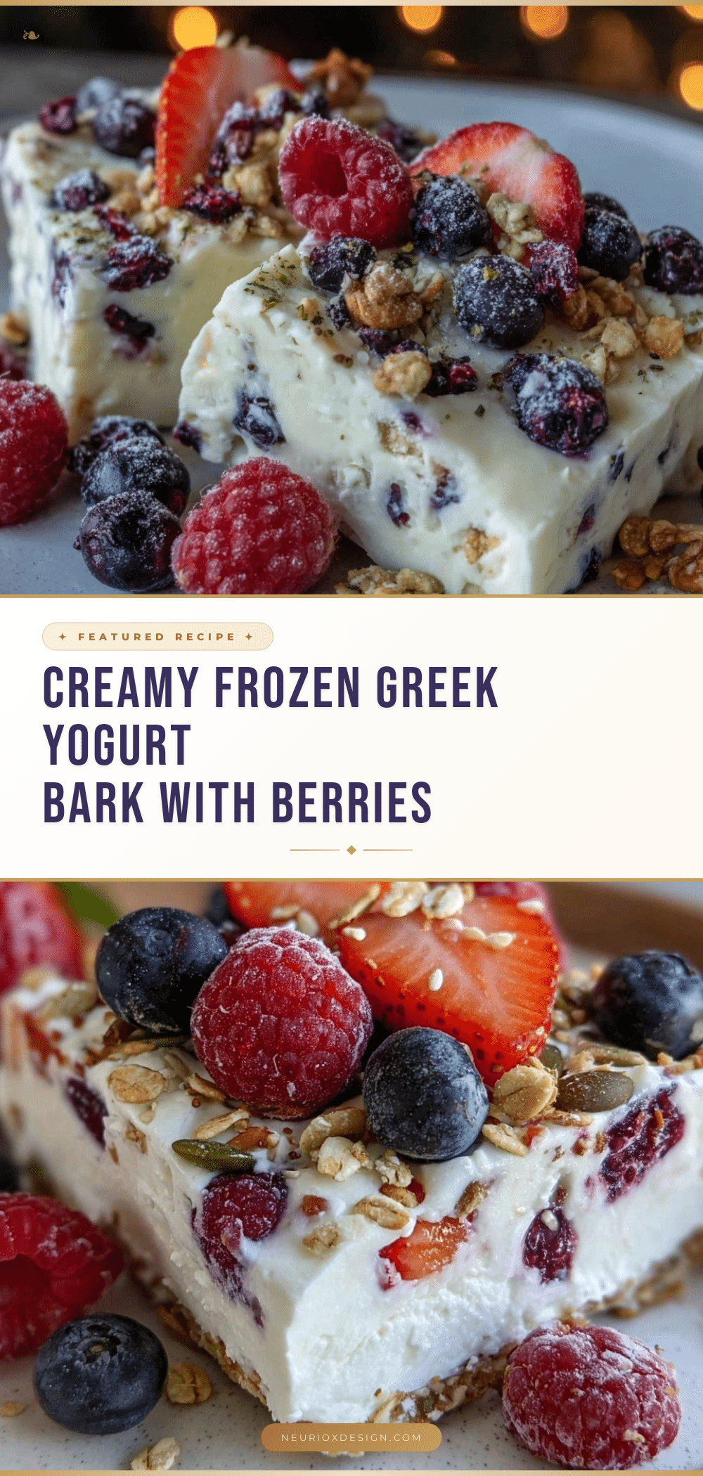 fresh frozen greek yogurt bark recipe