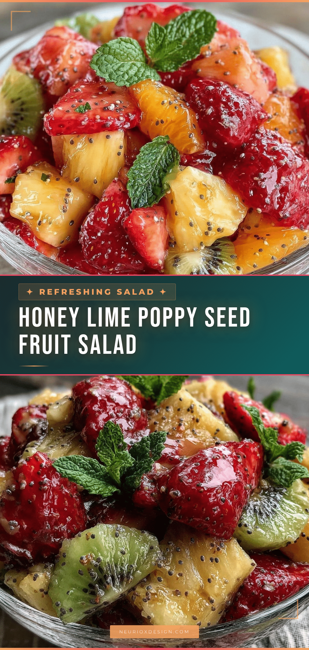 fresh honey lime poppy seed fruit salad recipe