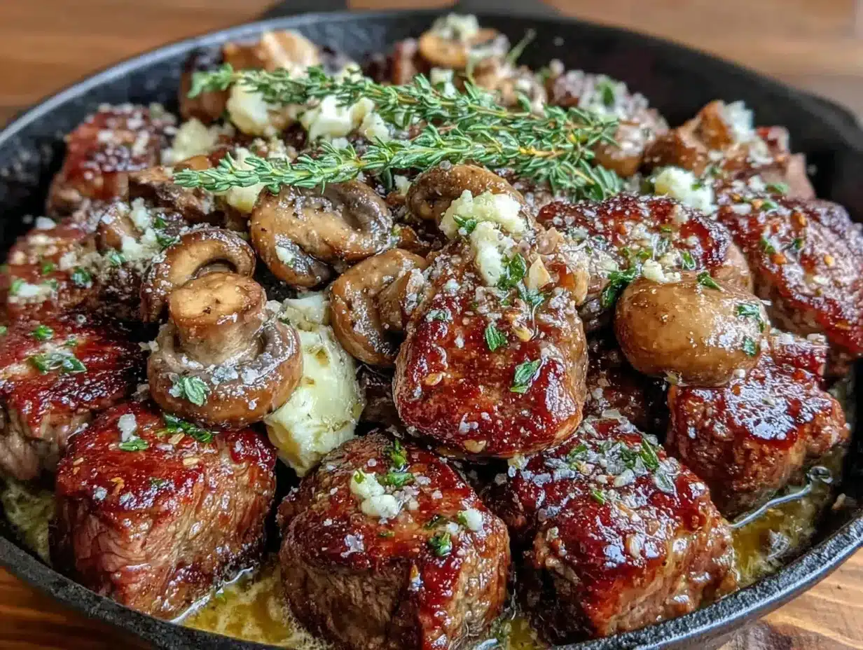 garlic butter steak bites preparation steps
