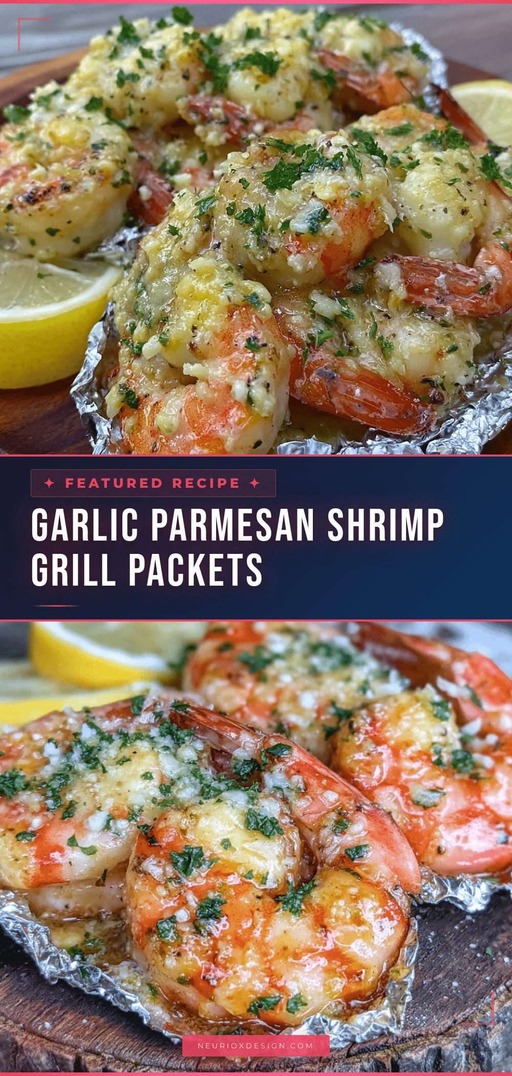 Garlic Parmesan Shrimp Foil Packets recipe
