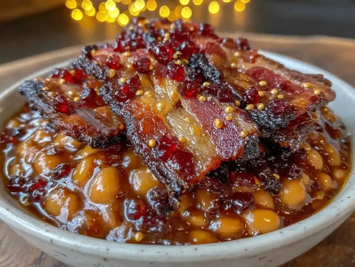 homemade baked beans with bacon preparation steps