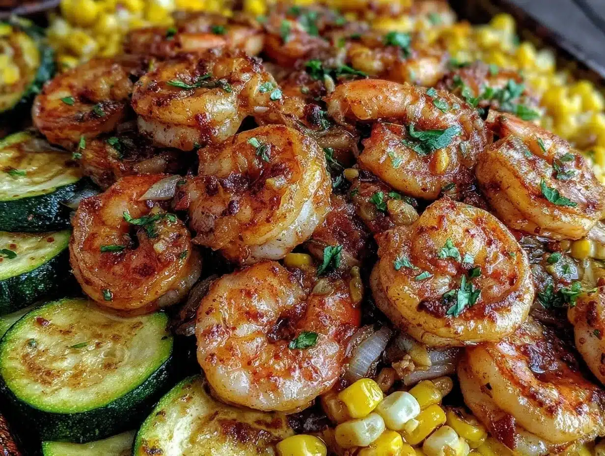 lemon garlic shrimp sheet pan dinner preparation steps