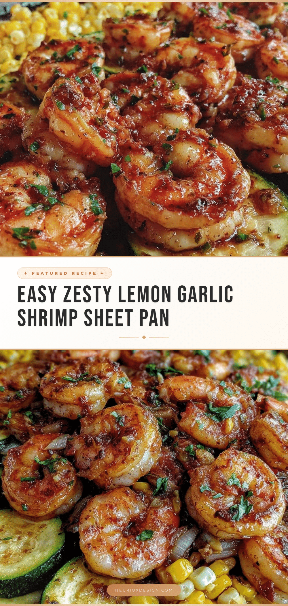 lemon garlic shrimp sheet pan dinner recipe