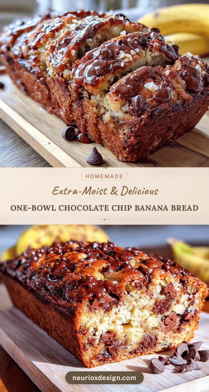moist one-bowl chocolate chip banana bread recipe recipe