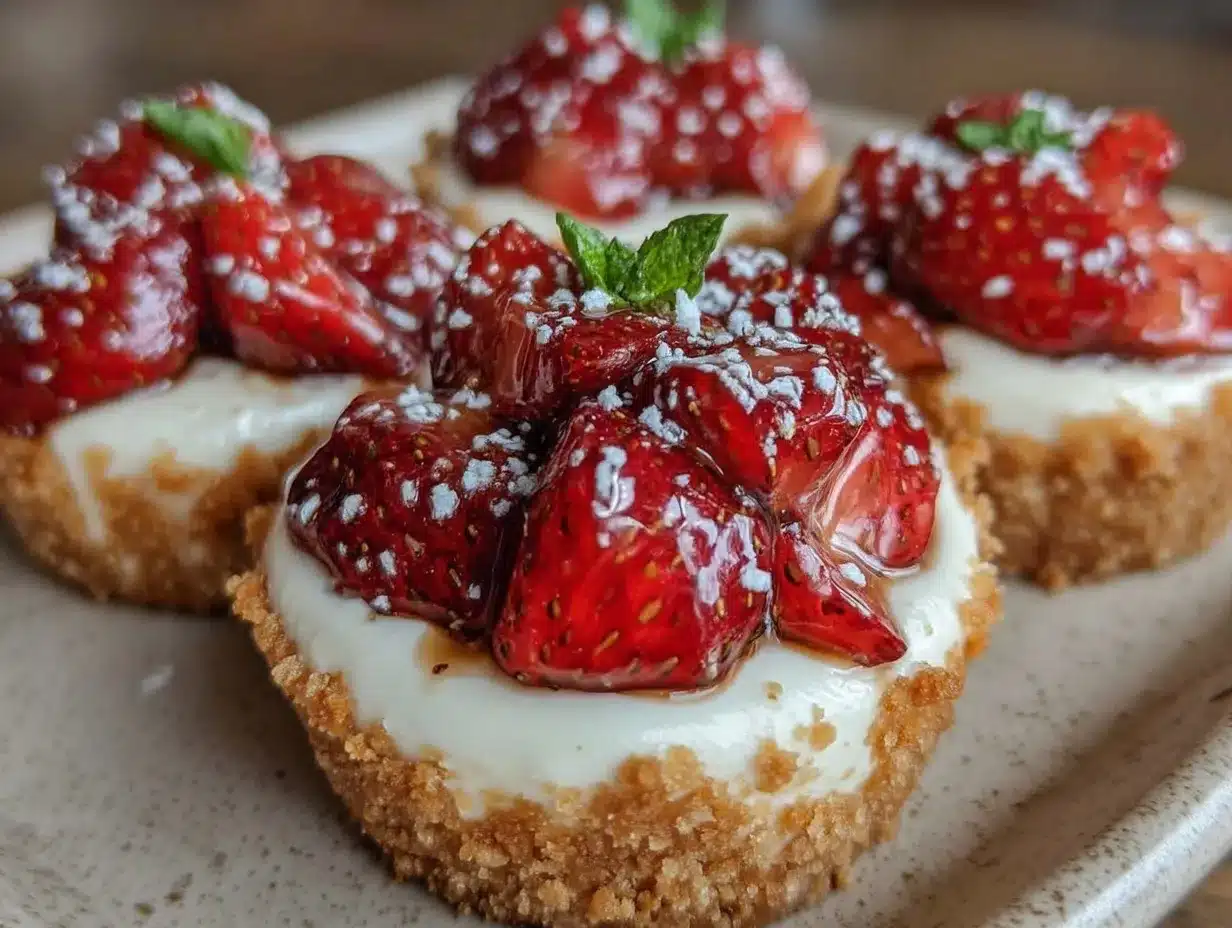 no bake strawberry cheesecake cups preparation steps