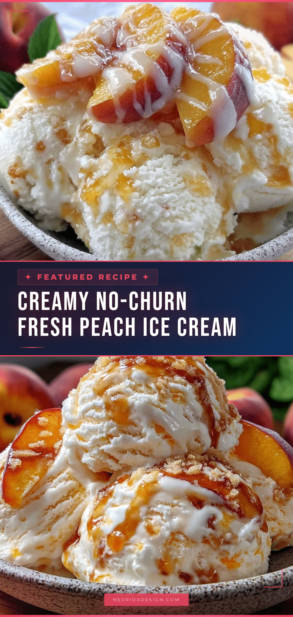 no-churn fresh peach ice cream recipe