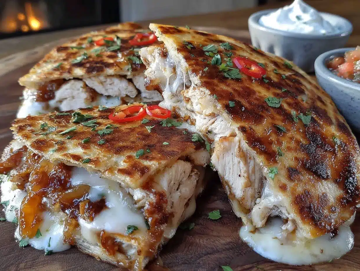 quick crispy chicken quesadilla preparation steps