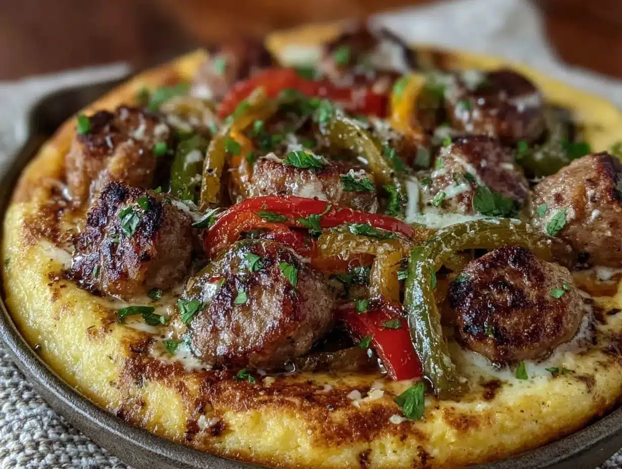 quick savory sausage and peppers skillet preparation steps
