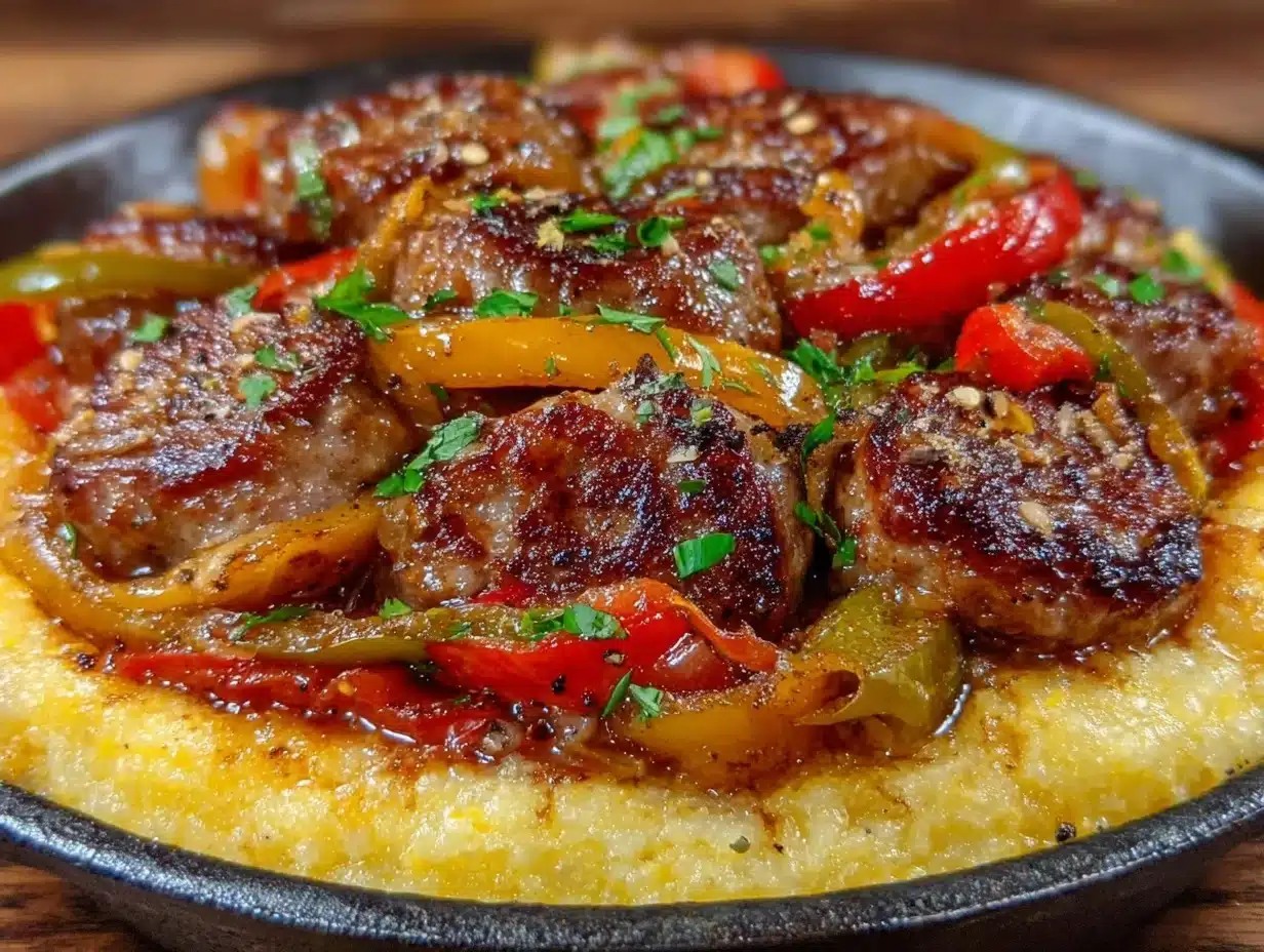 quick savory sausage and peppers skillet - featured image