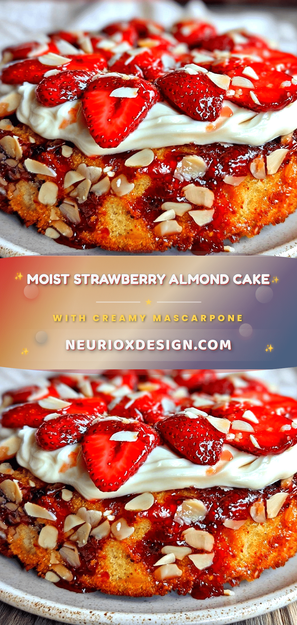 single-layer strawberry almond cake recipe