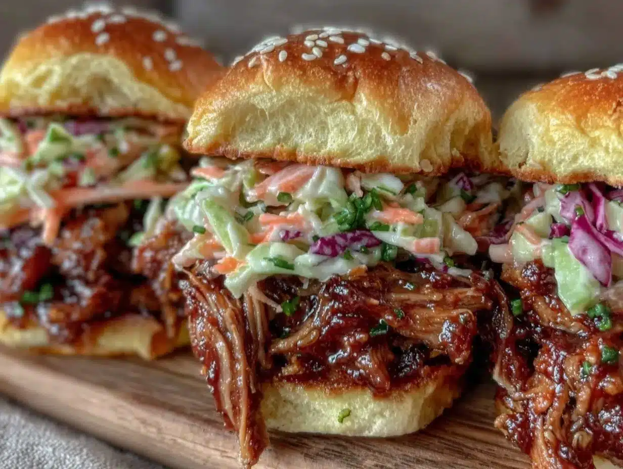 slow cooker pulled pork sliders preparation steps