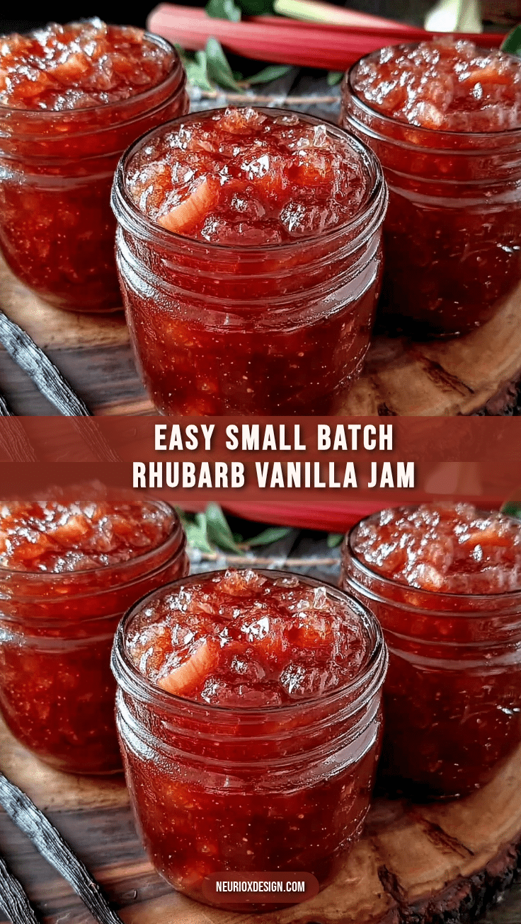 small batch rhubarb vanilla jam recipe