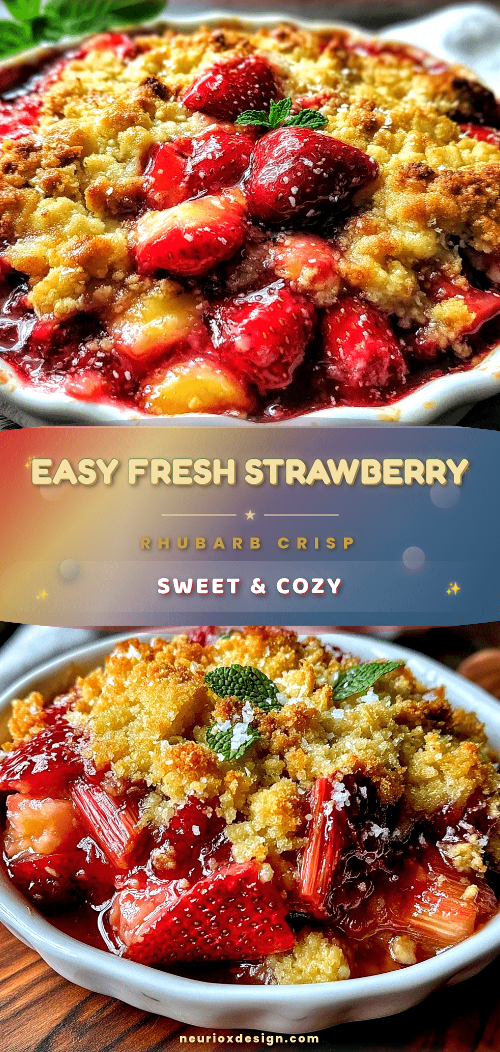 strawberry rhubarb crisp recipe