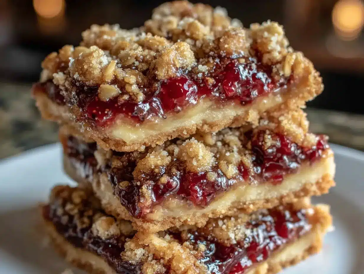 strawberry rhubarb crumb bars preparation steps