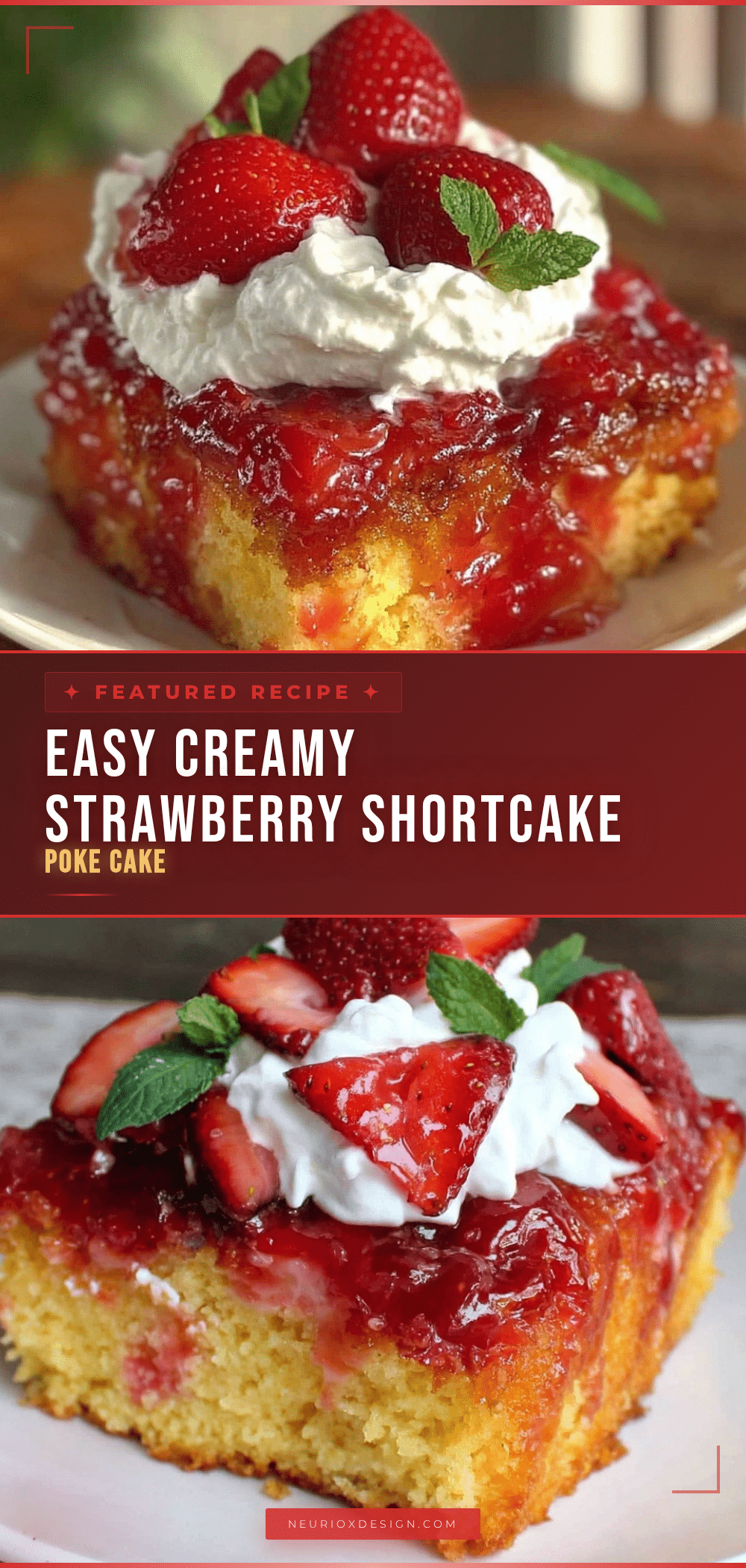 strawberry shortcake poke cake recipe