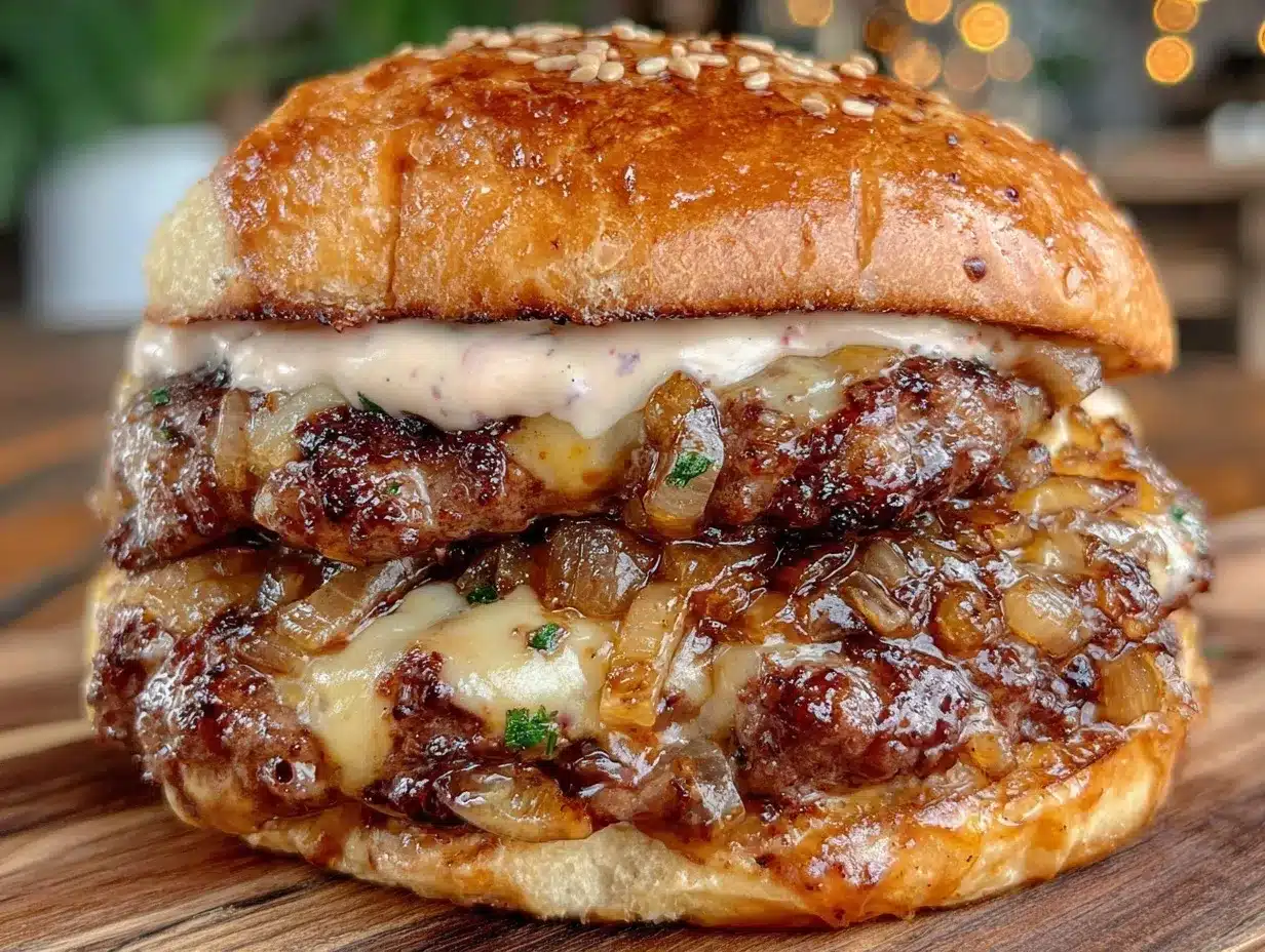 triple smash burger preparation steps