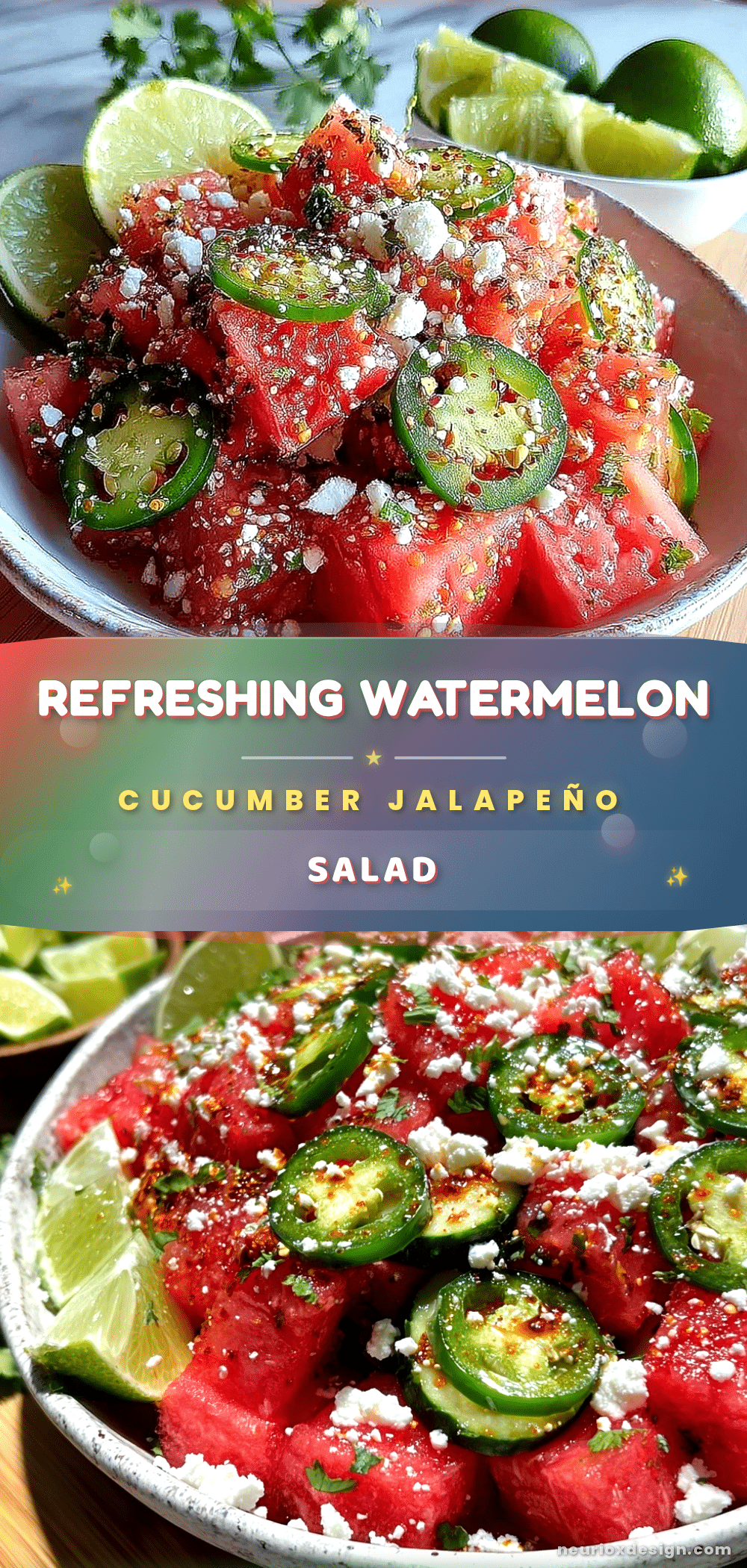 watermelon cucumber jalapeño salad recipe